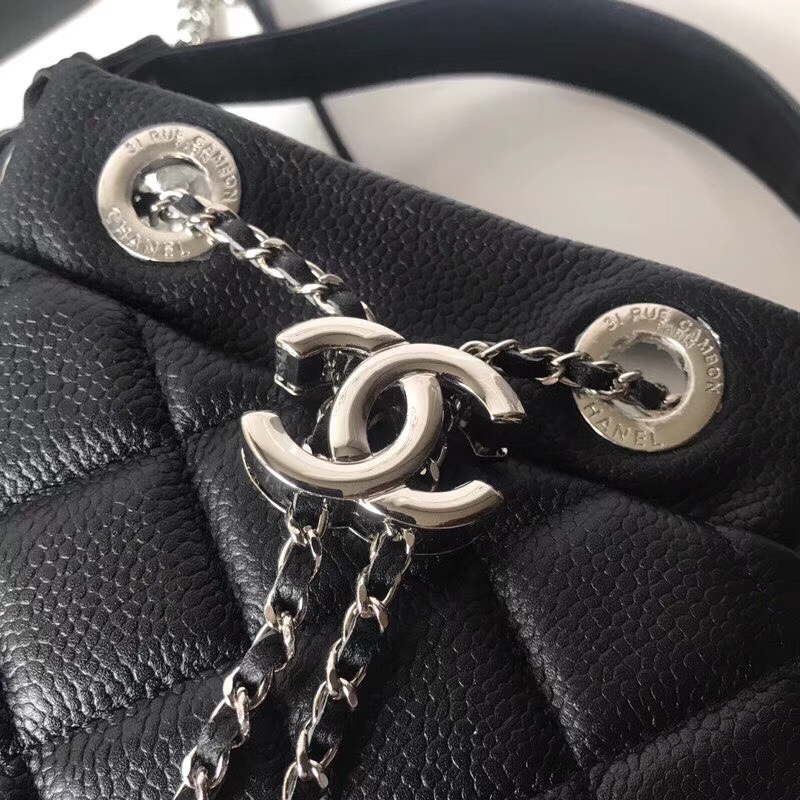 Chanel drawstring bag A91273 black