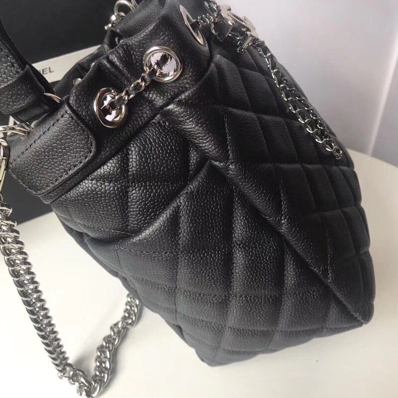 Chanel drawstring bag A91273 black