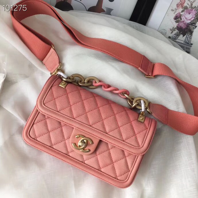 Chanel flap bag AS0061 Coral