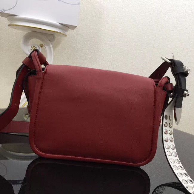 Prada Concept calf leather bag 1BD123 Wine