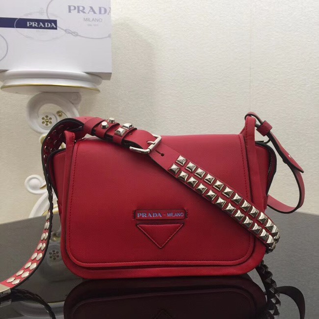 Prada Concept calf leather bag 1BD123 red