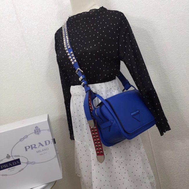 Prada Concept calf leather bag 1BD123 blue