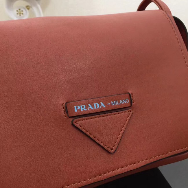 Prada Concept calf leather bag 1BD123 brown
