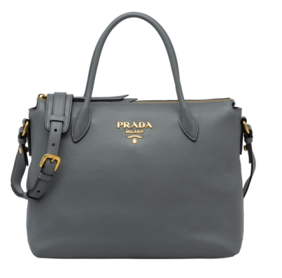 Prada Calf leather bag 1BA157 grey