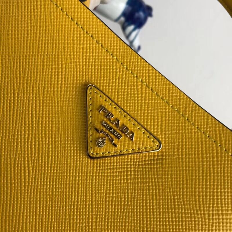 Prada Double Saffiano leather bag 1BA212 lemon