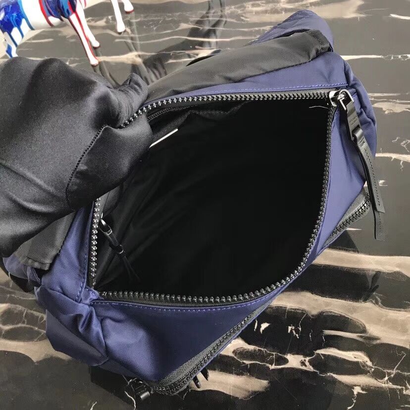 Prada Nylon shoulder bag 1BL015 dark blue