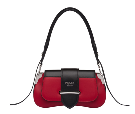 Prada Sidonie leather shoulder bag 1BD168 red