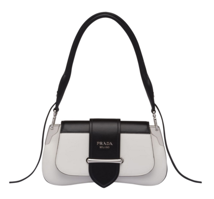 Prada Sidonie leather shoulder bag 1BD168 white