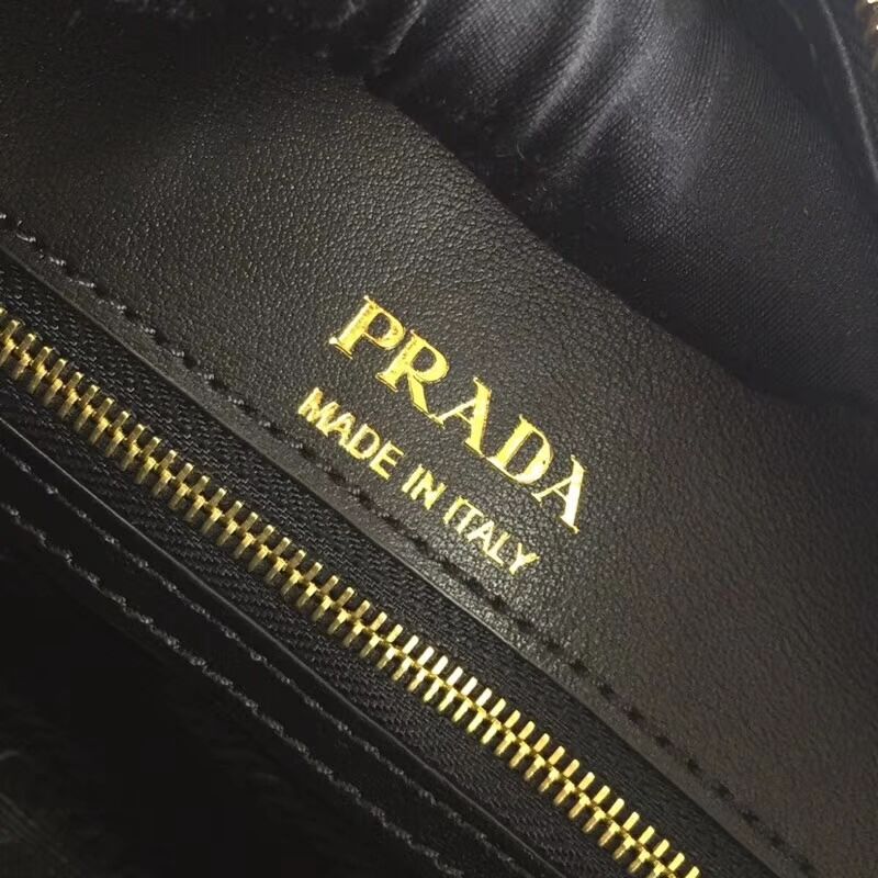 Prada Sidonie leather shoulder bag 1BH103C black