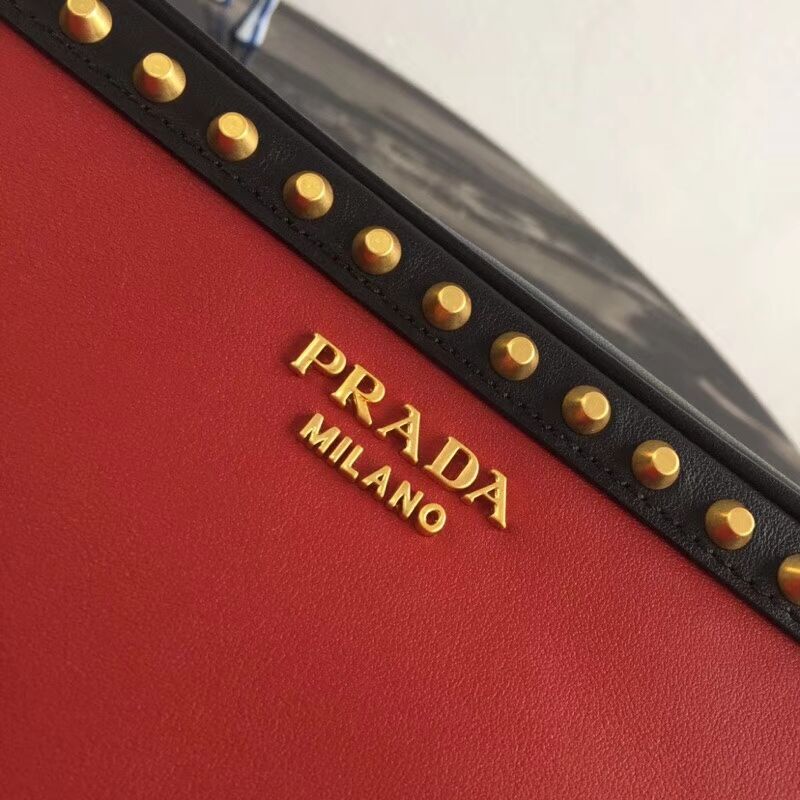 Prada Sidonie leather shoulder bag 1BH103C red