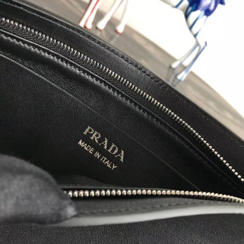 Prada Sidonie leather shoulder bag 1BH111 black
