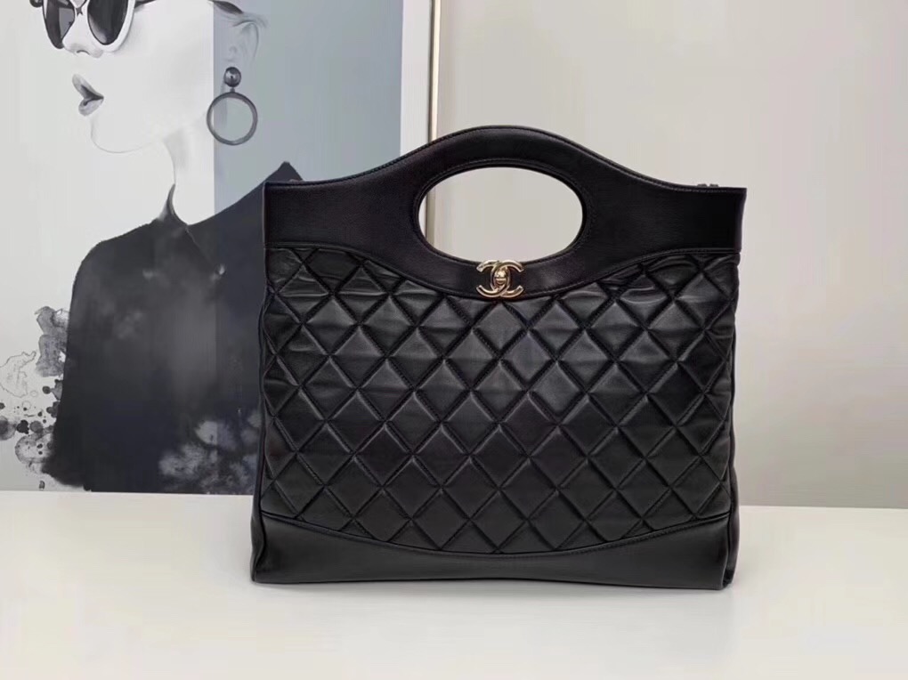 CHANEL 31 Large Shopping Bag b57978 black