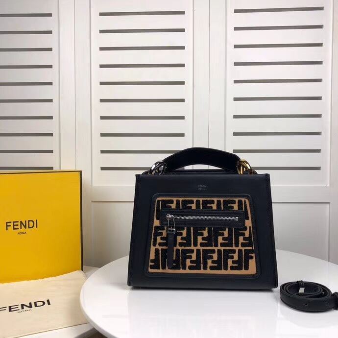 Fendi KAN I F leather bag 8DH844 black