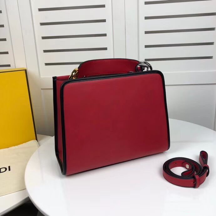 Fendi KAN I F leather bag 8DH844 red