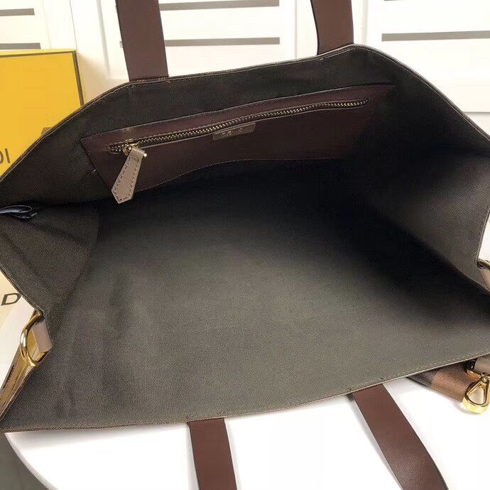 Fendi SHOPPER F1843 brown&white