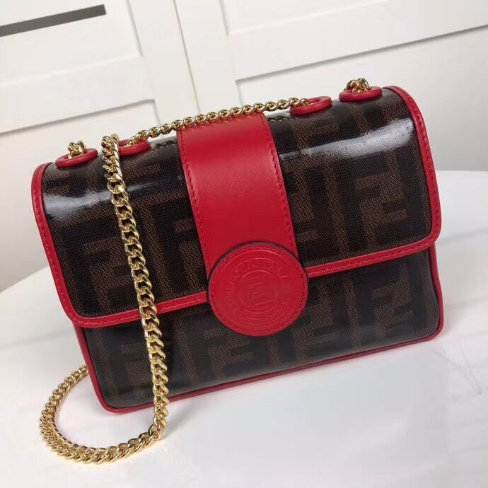 Fendi WALLET ON CHAIN 8HF836 RED
