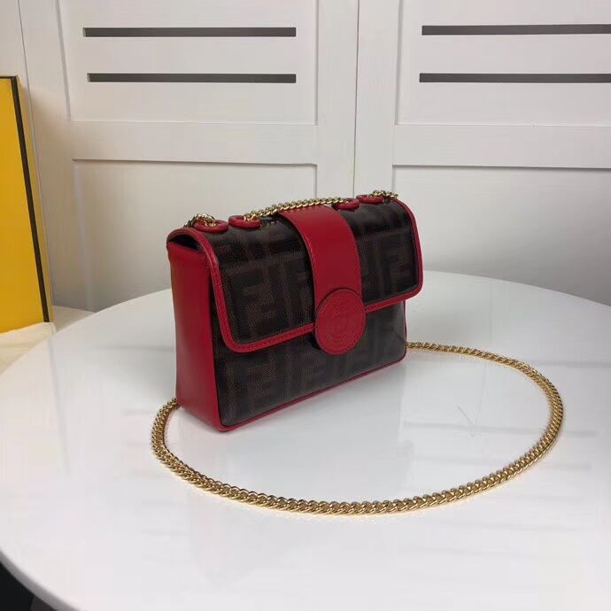 Fendi WALLET ON CHAIN 8HF836 RED