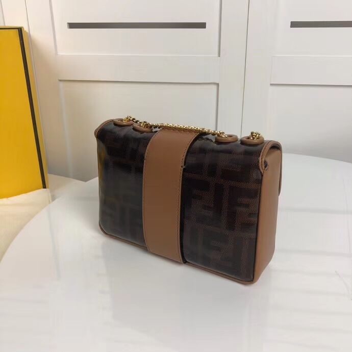 Fendi WALLET ON CHAIN 8HF836 brown