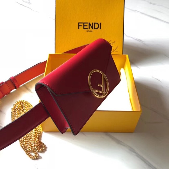 Fendi BELT BAG leather belt bag 8BM005 red