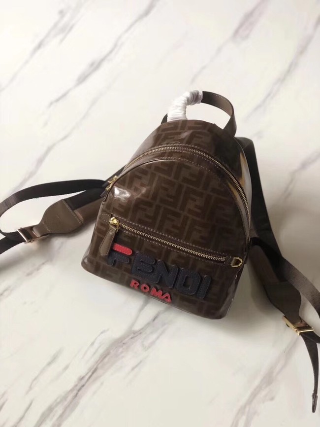 Fendi MINI BACKPACK Small multicolor canvas backpack 8BZ036