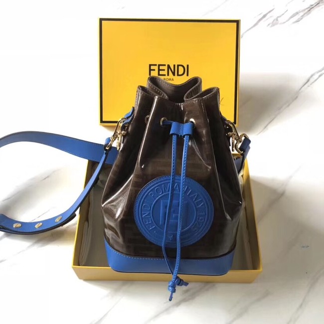 Fendi MON TRESOR Multicolor fabric bag 8BT298 blue