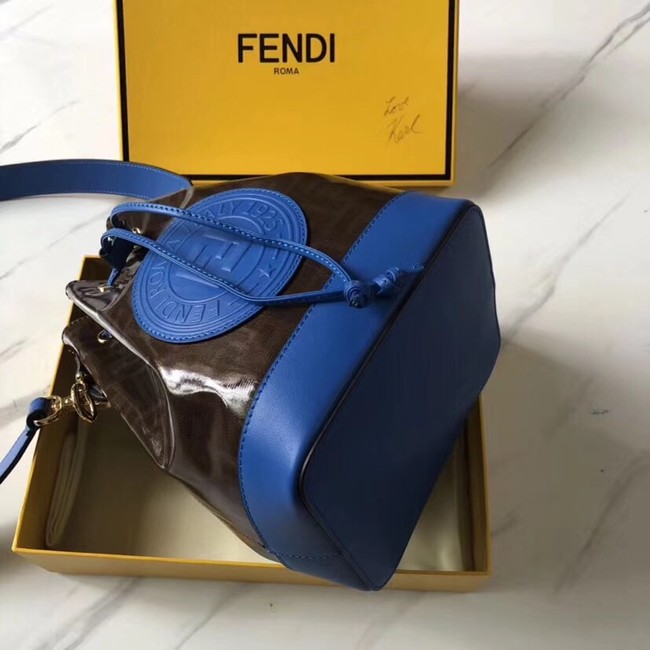 Fendi MON TRESOR Multicolor fabric bag 8BT298 blue