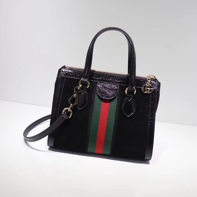 Gucci Ophidia small GG tote bag 547551 Black suede