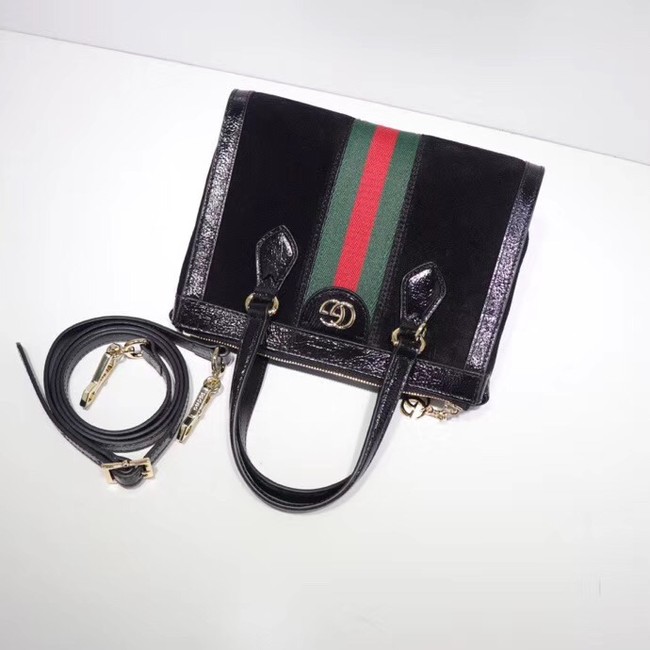 Gucci Ophidia small GG tote bag 547551 Black suede