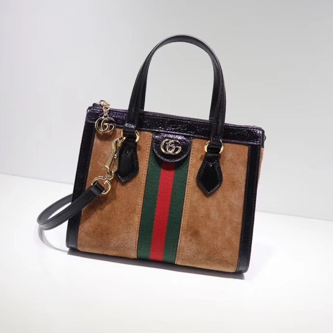 Gucci Ophidia small GG tote bag 547551 brown suede