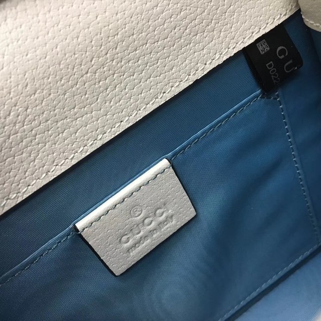 Gucci Sylvie Bee Star mini leather bag 470270 white
