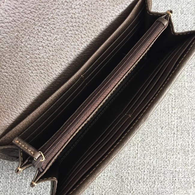 Gucci Ophidia GG chain wallet 546592 Brown