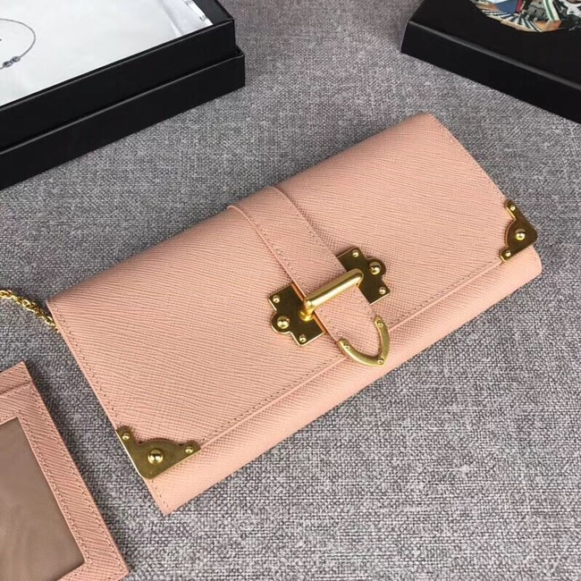 Prada Cahier Saffiano Leather Wallet Large 1MH132 apricot