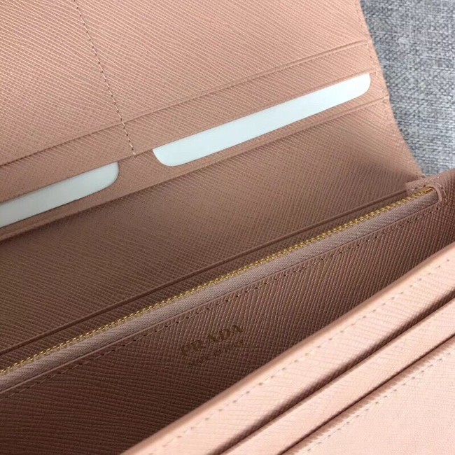 Prada Cahier Saffiano Leather Wallet Large 1MH132 apricot