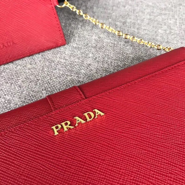 Prada Cahier Saffiano Leather Wallet Large 1MH132 red