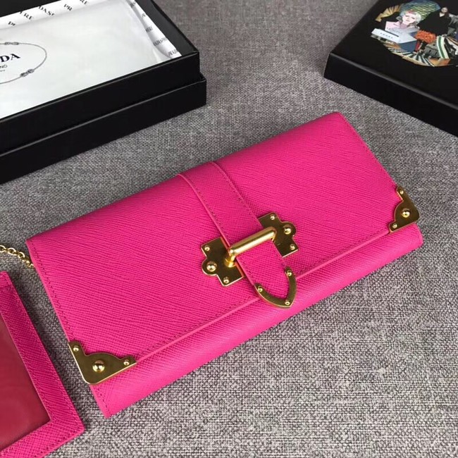 Prada Cahier Saffiano Leather Wallet Large 1MH132 rose