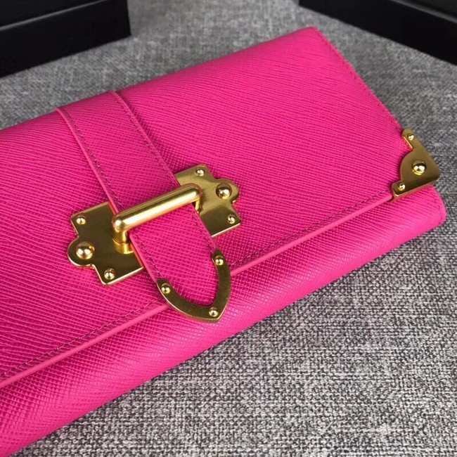 Prada Cahier Saffiano Leather Wallet Large 1MH132 rose