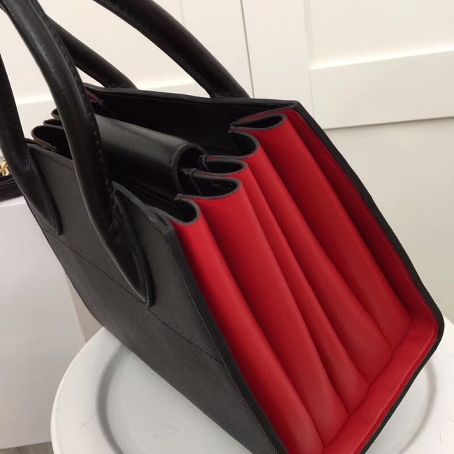 Prada Calf leather bag 1BA050 black&red