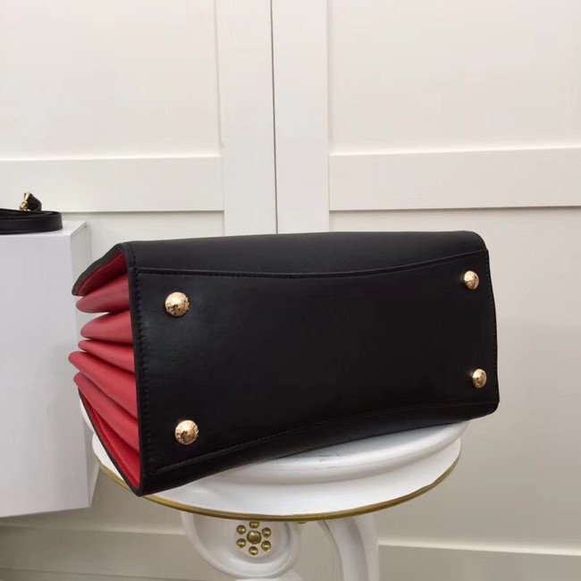 Prada Calf leather bag 1BA050 black&red