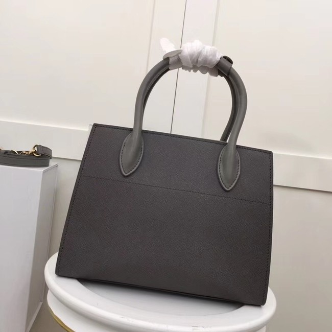 Prada Calf leather bag 1BA050 grey&white