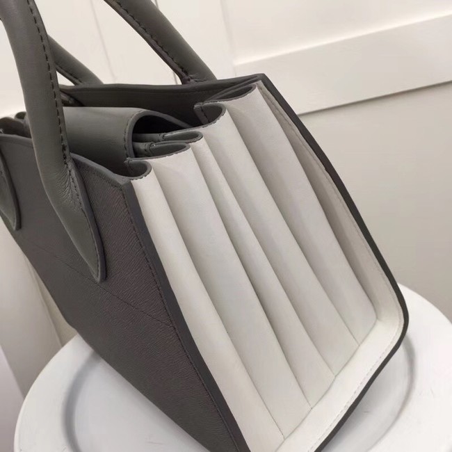 Prada Calf leather bag 1BA050 grey&white