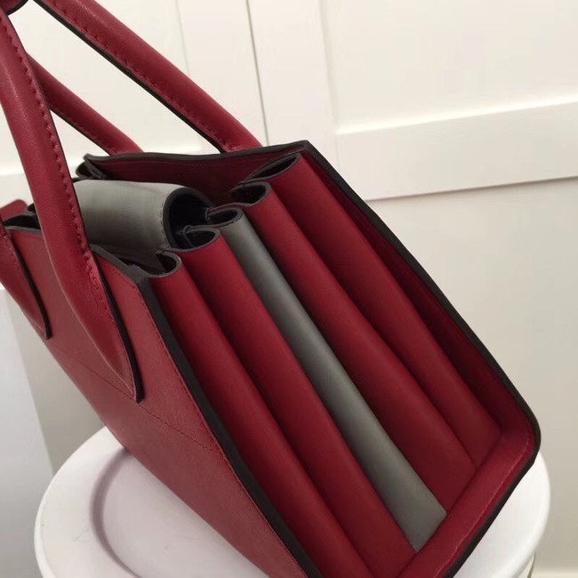 Prada Calf leather bag 1BA050 red&grey
