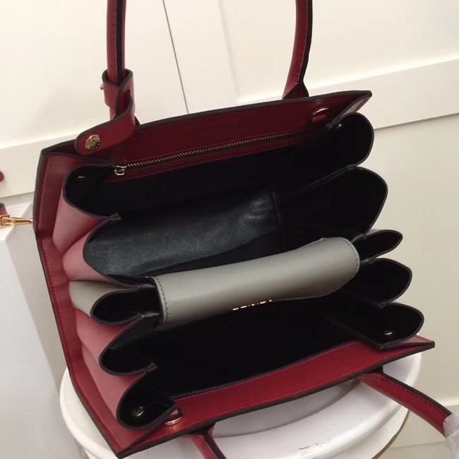 Prada Calf leather bag 1BA050 red&grey