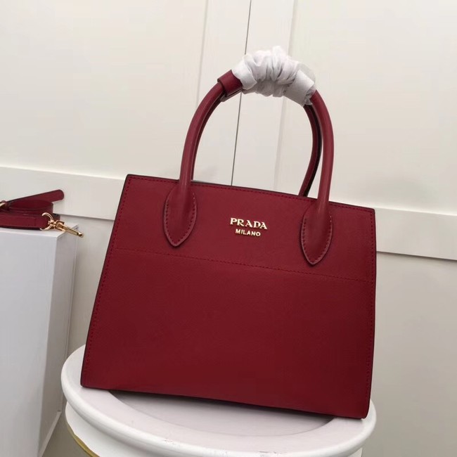 Prada Calf leather bag 1BA050 red&grey