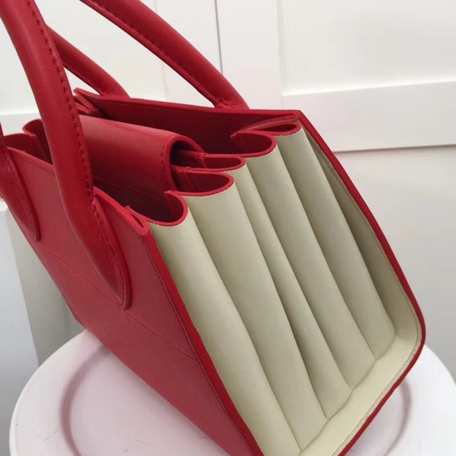 Prada Calf leather bag 1BA050 red&white