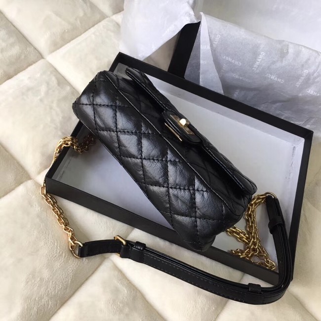 Chanel waist bag Aged Calfskin & Gold-Tone Metal A57991 black black