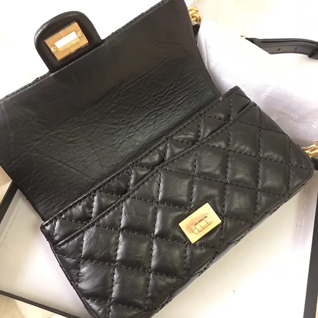 Chanel waist bag Aged Calfskin & Gold-Tone Metal A57991 black black