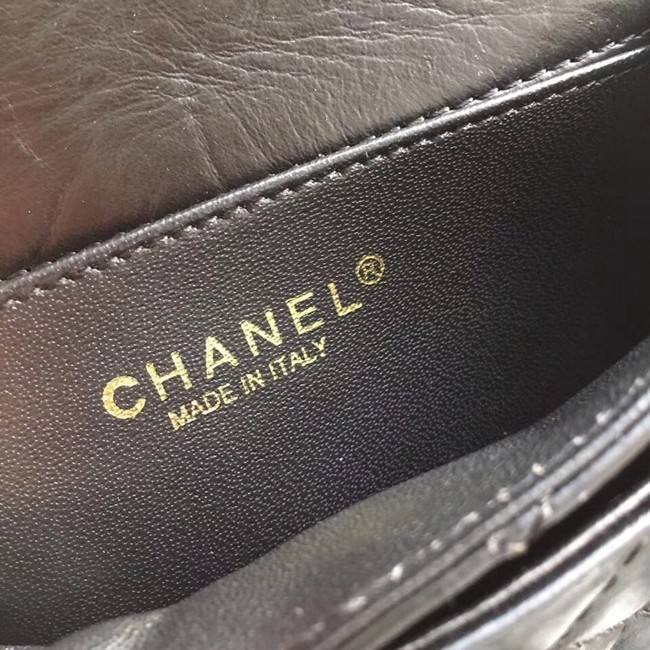 Chanel waist bag Aged Calfskin & Gold-Tone Metal A57991 black black