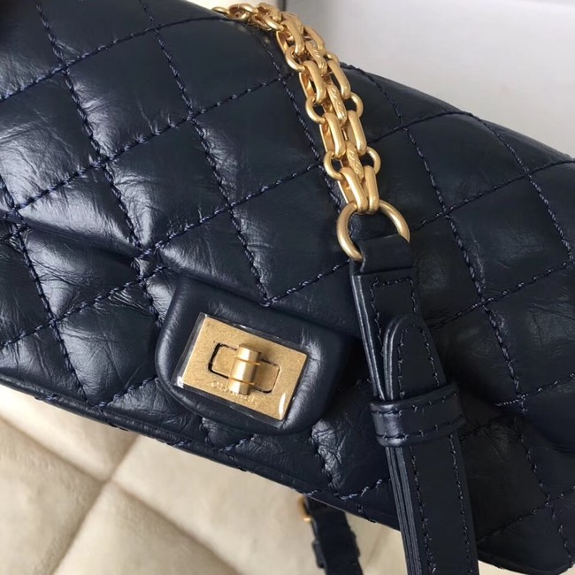 Chanel waist bag Aged Calfskin & Gold-Tone Metal A57991 dak blue