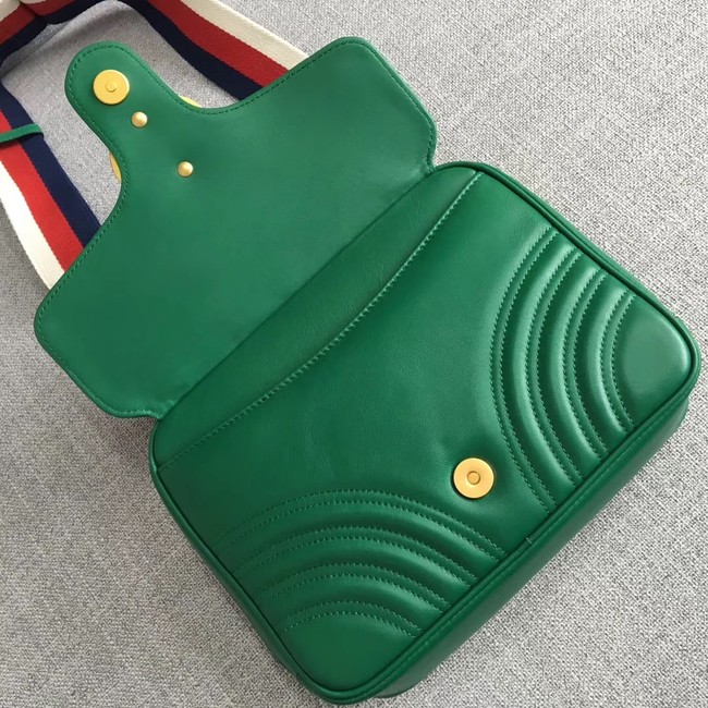 Gucci GG Marmont small shoulder bag 498100 green