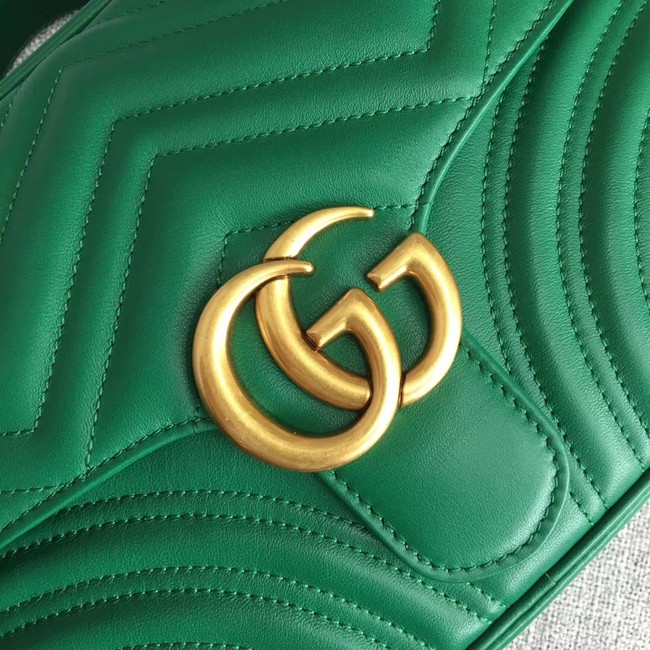 Gucci GG Marmont small shoulder bag 498100 green